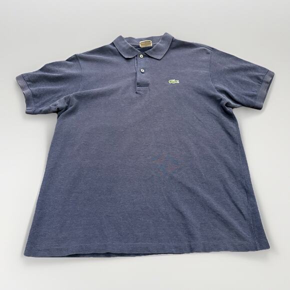 Lacoste Mens Blue 1/4 Button Polo Crocodile Logo Classic Fit T-Shirt Size 4 - Picture 1 of 8